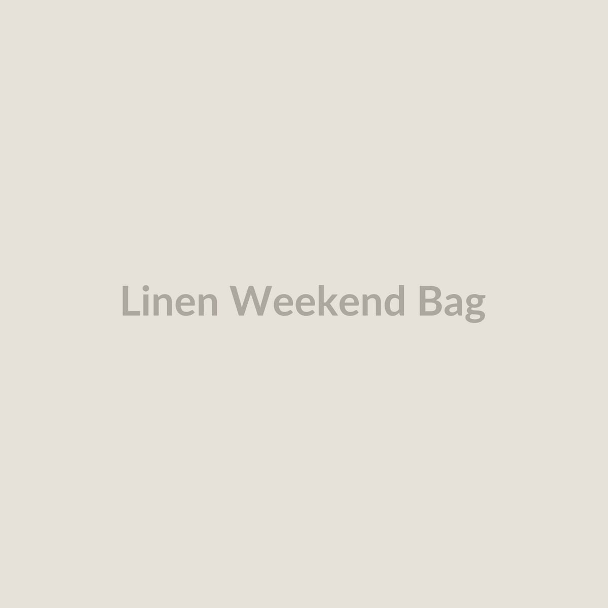 Linen Weekend Bag — second view