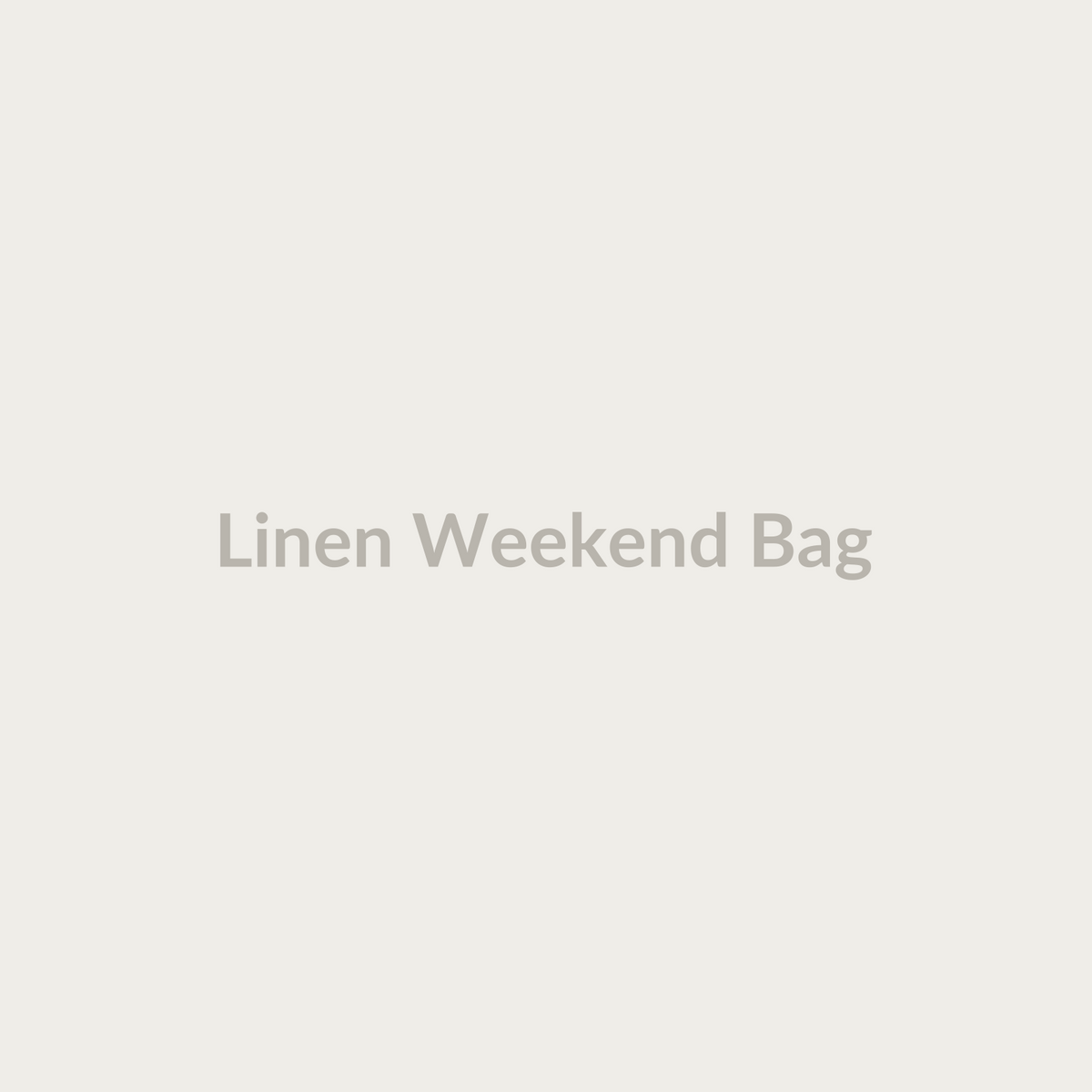 Linen Weekend Bag